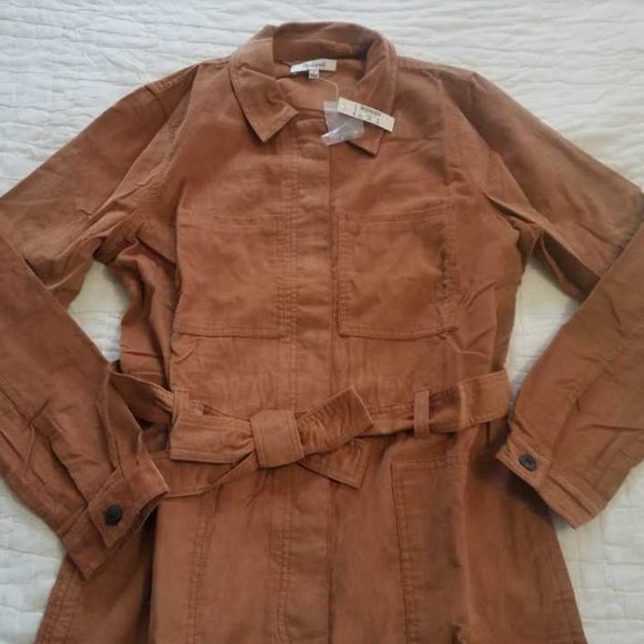 New (all sizes) Madewell corduroy belted jumpsuit coveralls in Burnt Sienna - Picture 3 of 5